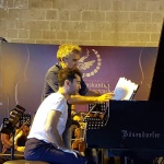 The conductor and the pianist rehearsing photo by Halil Kalgay